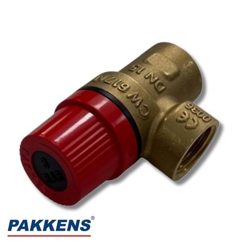 3 BAR EMN. VENTİLİ 1/2 İÇ DİŞLİ PAKKENS 0989100300