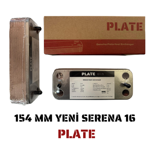 PLAKA EŞANJÖR ECA YENİ SERENA 16 PLATE 154MM NOV. BSC. VIESSMANN 7824701 DIGITAL ALARKO SERENA Y. UNICAL 95262095