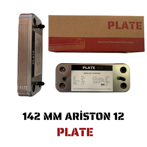 PLAKA EŞANJÖR ARİSTON 12 PLATE 142MM EGİS-II / CLAS/ GENUS EVO/ CARES/ALTEAS 65116314